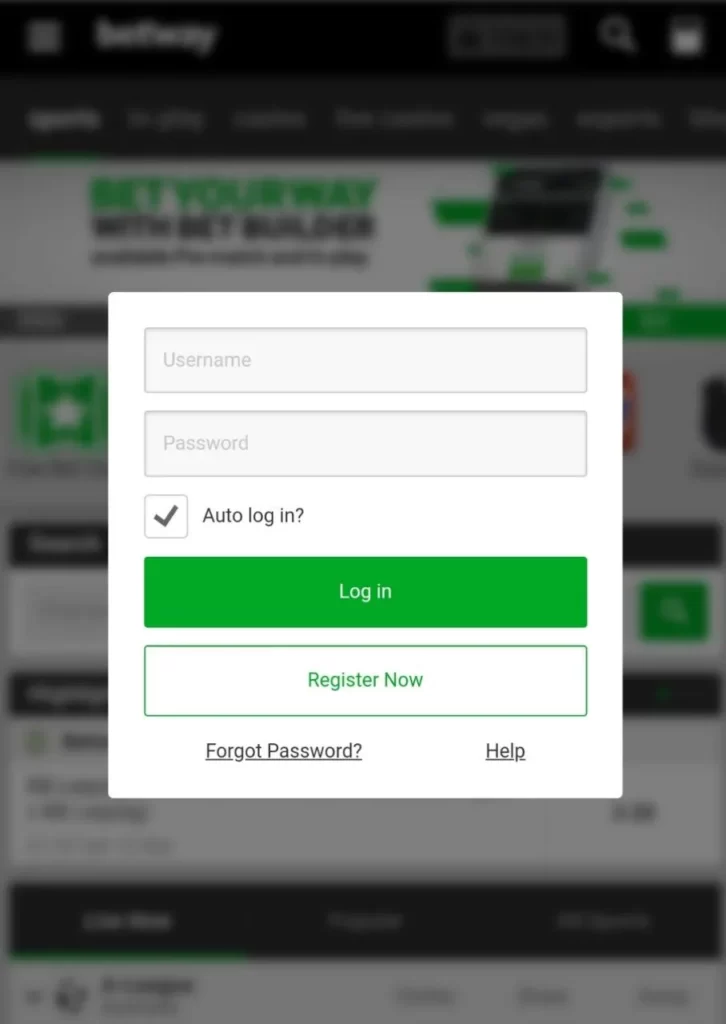 Betway SA Login